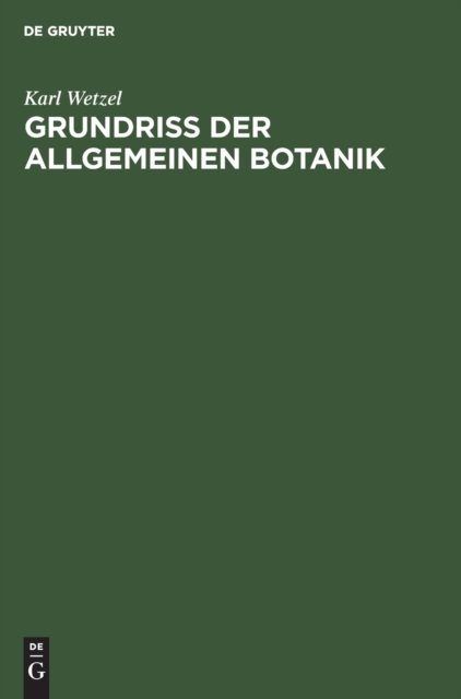 Grundriß der allgemeinen Botanik
