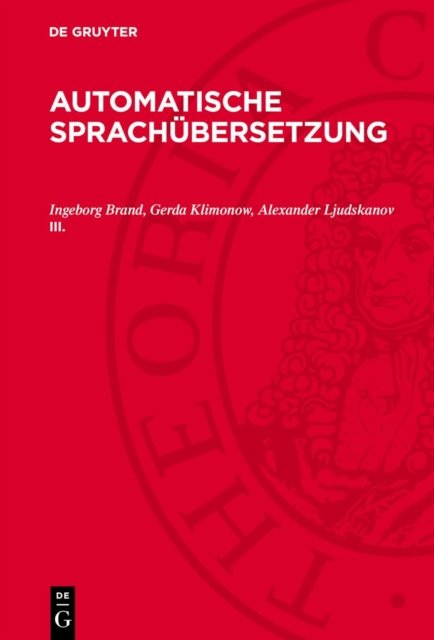 Automatische Sprachubersetzung. III.