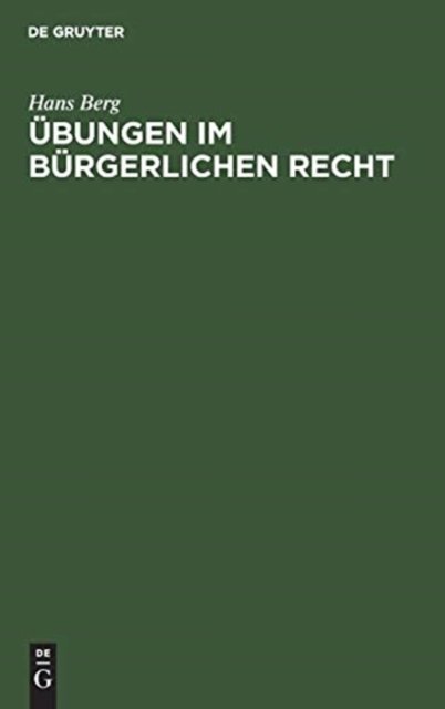 Ubungen im Burgerlichen Recht