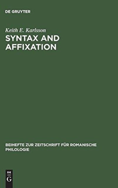Syntax and Affixation