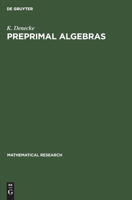 Preprimal Algebras