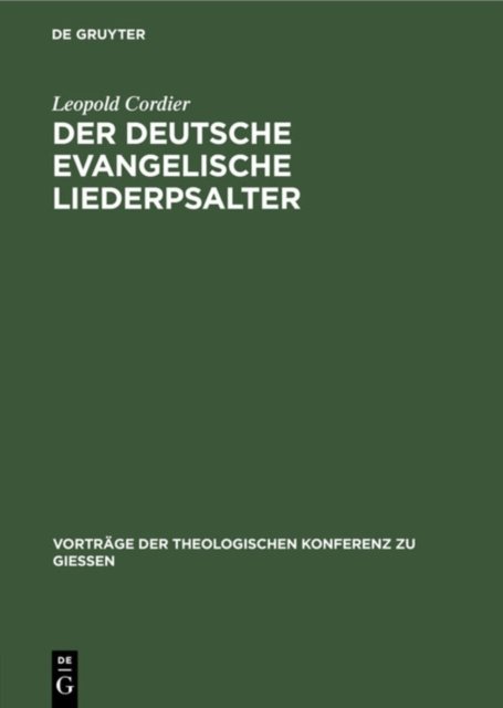 deutsche evangelische Liederpsalter