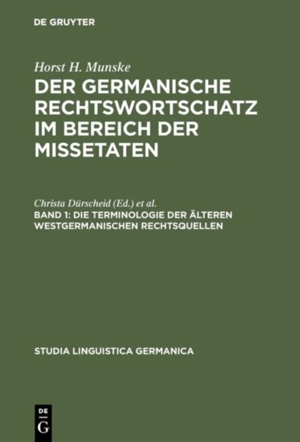 Terminologie der älteren westgermanischen Rechtsquellen