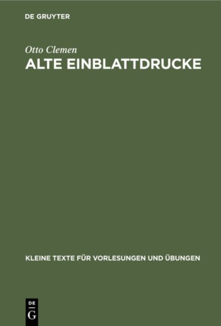 Alte Einblattdrucke