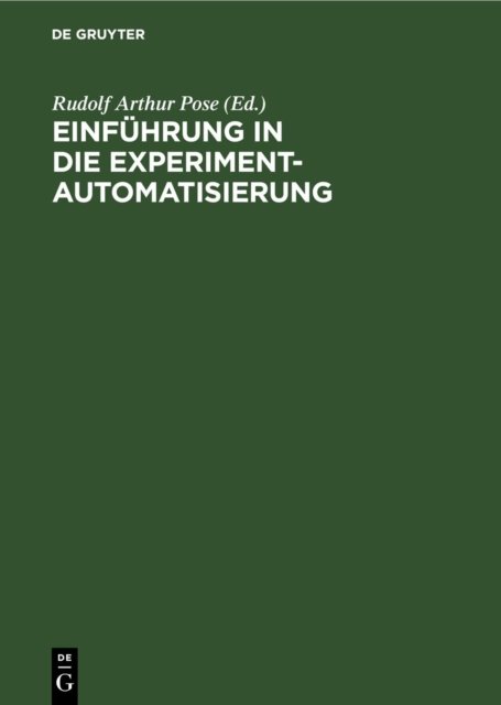 Einfuhrung in Die Experimentautomatisierung