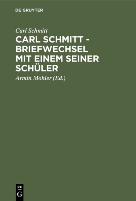 Briefwechsel Mit Einem Seiner Schueler