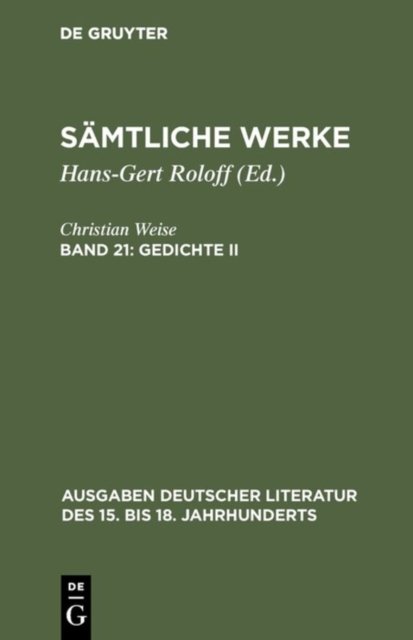 Samtliche Werke, Band 21, Gedichte II