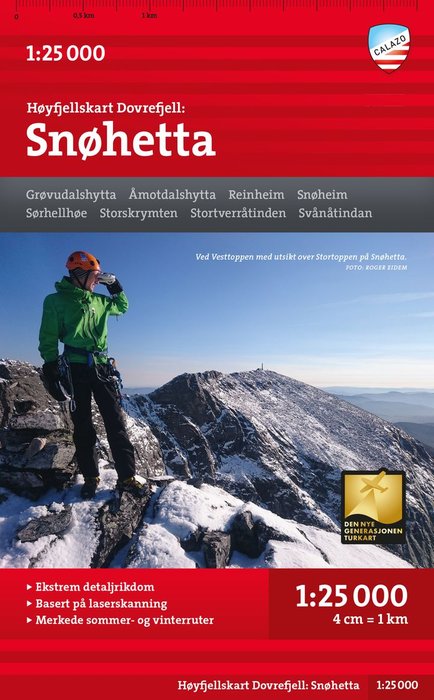 Dovrefjell: Snøhetta - Høyfjellskart