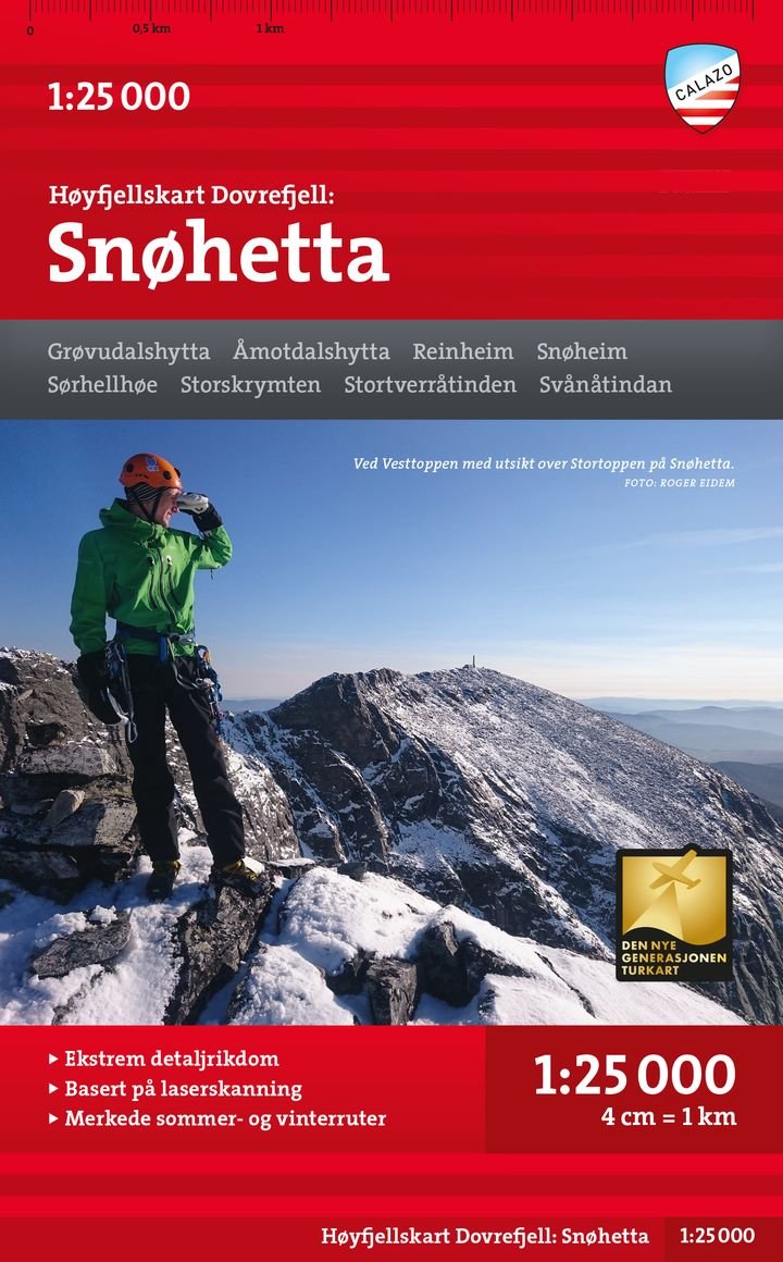 Dovrefjell: Snøhetta - Høyfjellskart