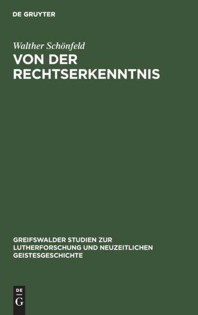 Von Der Rechtserkenntnis