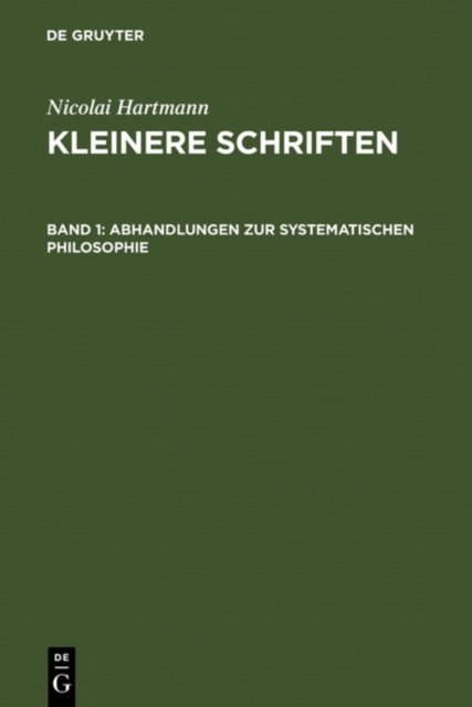 Abhandlungen Zur Systematischen Philosophie