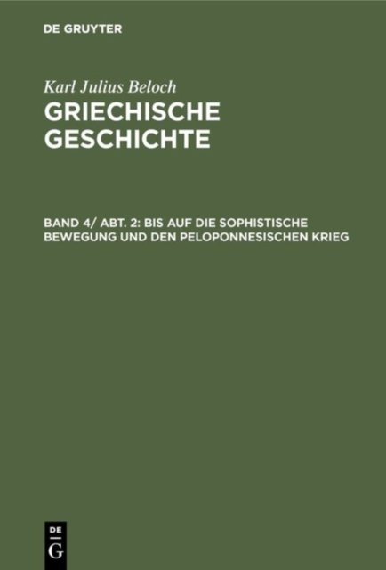 Bis Auf Die Sophistische Bewegung Und Den Peloponnesischen Krieg