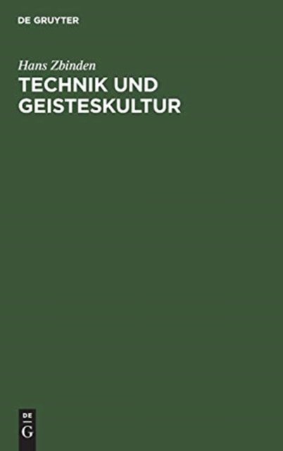 Technik Und Geisteskultur