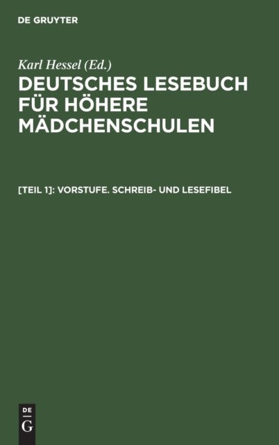 Vorstufe. Schreib- Und Lesefibel