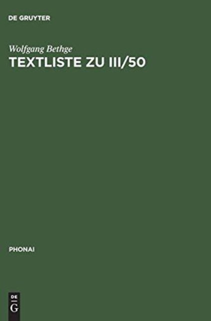 Textliste Zu III/50