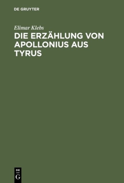 Die Erzahlung von Apollonius aus Tyrus