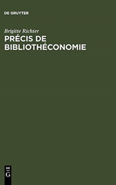 Precis de Bibliotheconomie