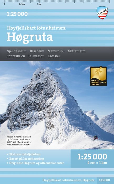 Jotunheimen: Høgruta - Høyfjellskart