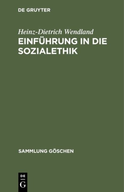 Einfuhrung in die Sozialethik