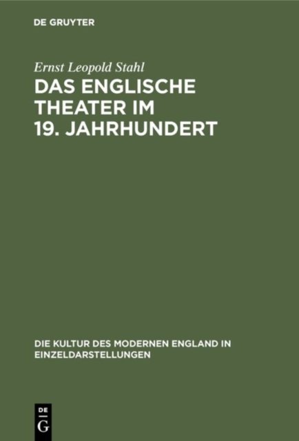 Das Englische Theater Im 19. Jahrhundert
