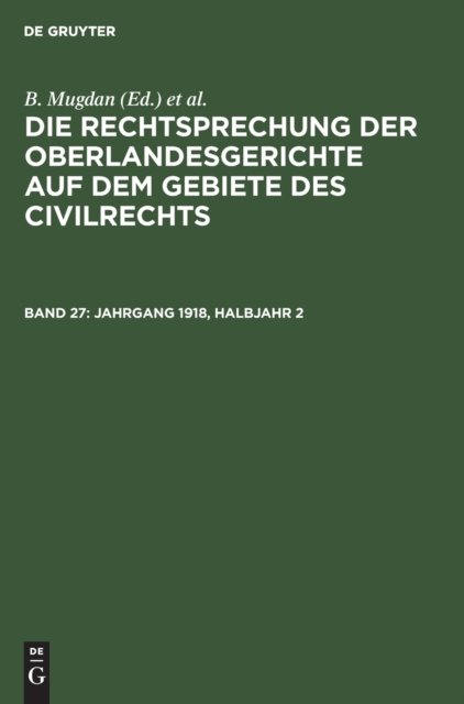Jahrgang 1918, Halbjahr 2