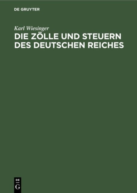 Zölle und Steuern des Deutschen Reiches