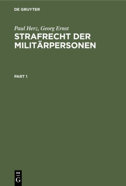 Strafrecht der Militarpersonen