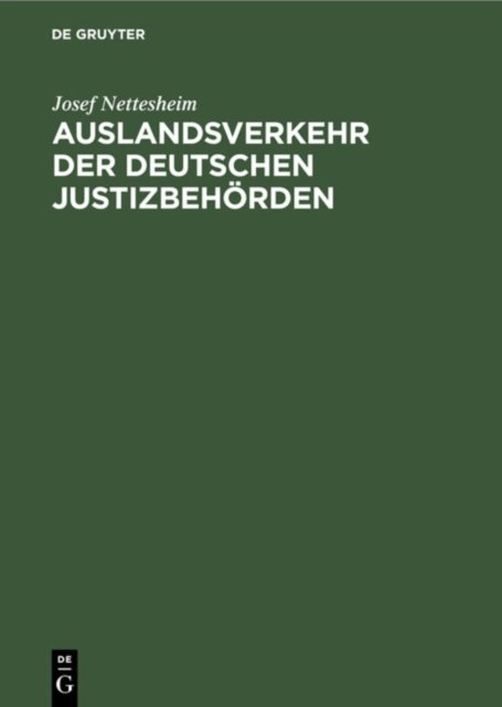 Auslandsverkehr Der Deutschen Justizbehorden