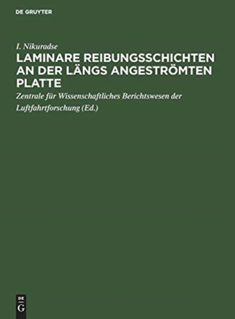 Laminare Reibungsschichten an Der Langs Angestromten Platte