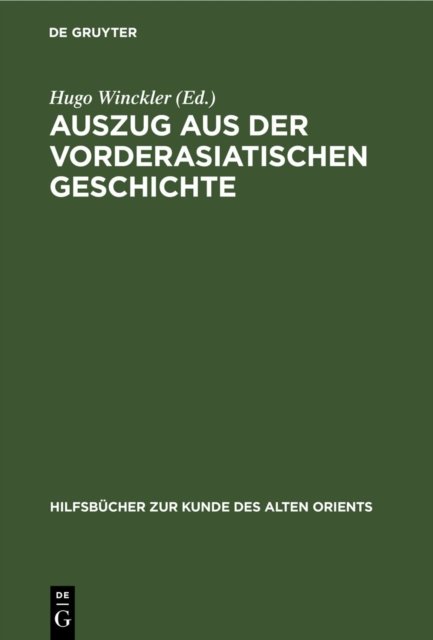Auszug aus der vorderasiatischen Geschichte