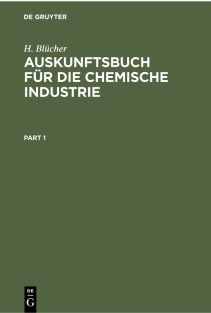 Auskunftsbuch Fur Die Chemische Industrie