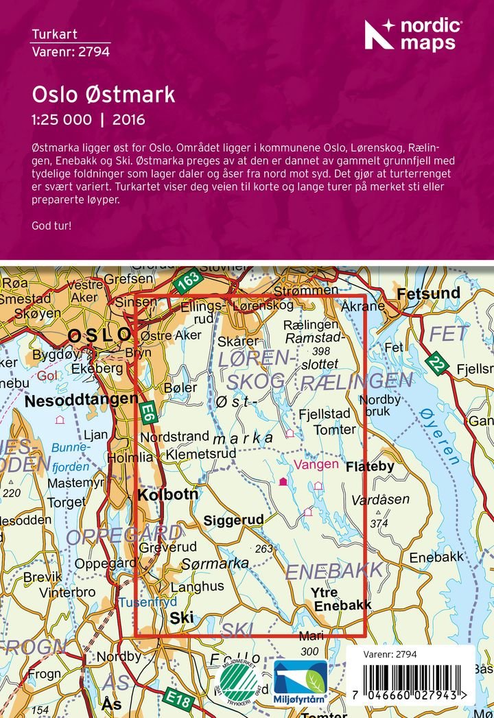 Oslo Østmark DNT Turkart