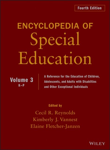 Encyclopedia of Special Education, Volume 3