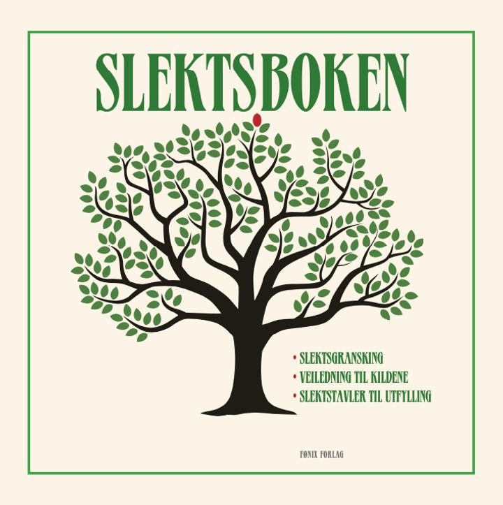 Slektsboken - slektsgransking, veiledning til kildene, slektstavler til utfylling
