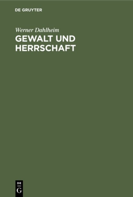 Gewalt Und Herrschaft