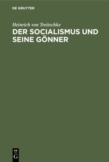 Der Socialismus Und Seine Gonner