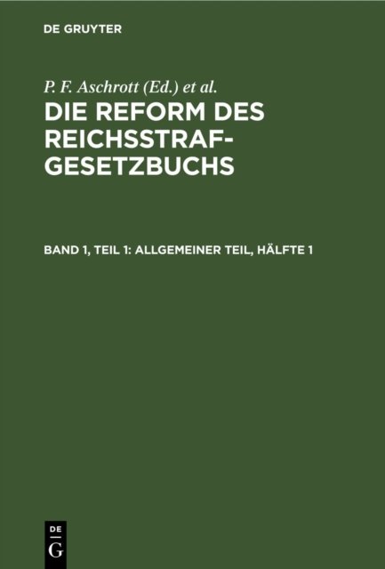 Allgemeiner Teil, Halfte 1