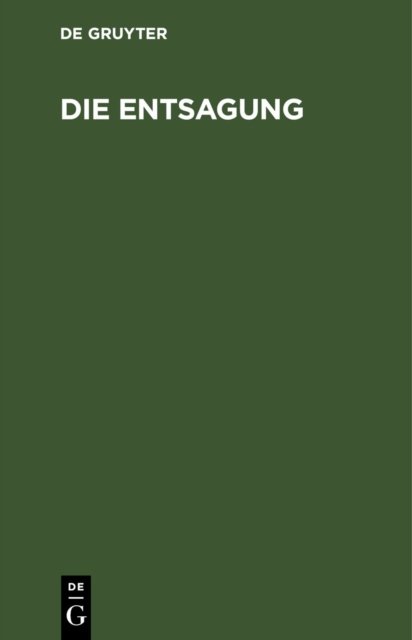 Die Entsagung