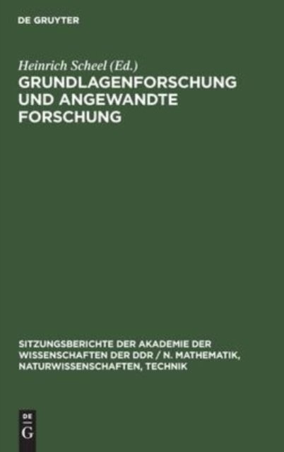 Grundlagenforschung Und Angewandte Forschung