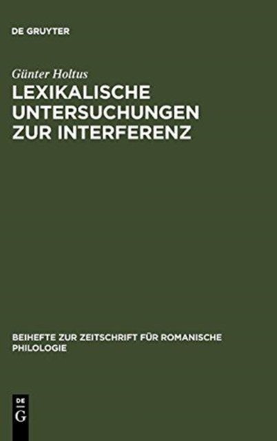 Lexikalische Untersuchungen Zur Interferenz