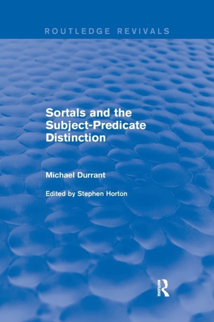 Sortals and the Subject-predicate Distinction (2001)