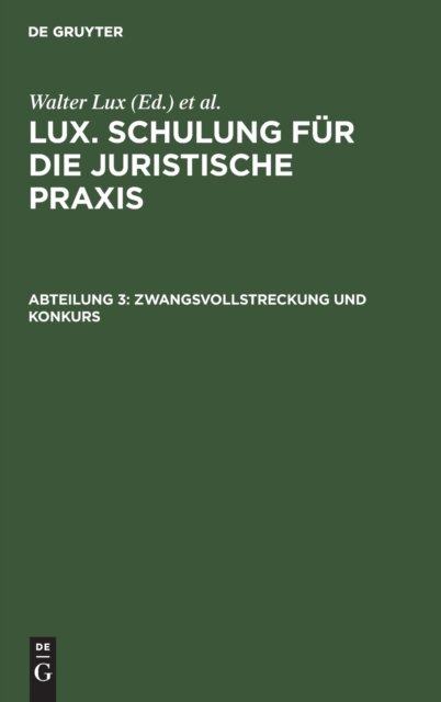 Zwangsvollstreckung Und Konkurs
