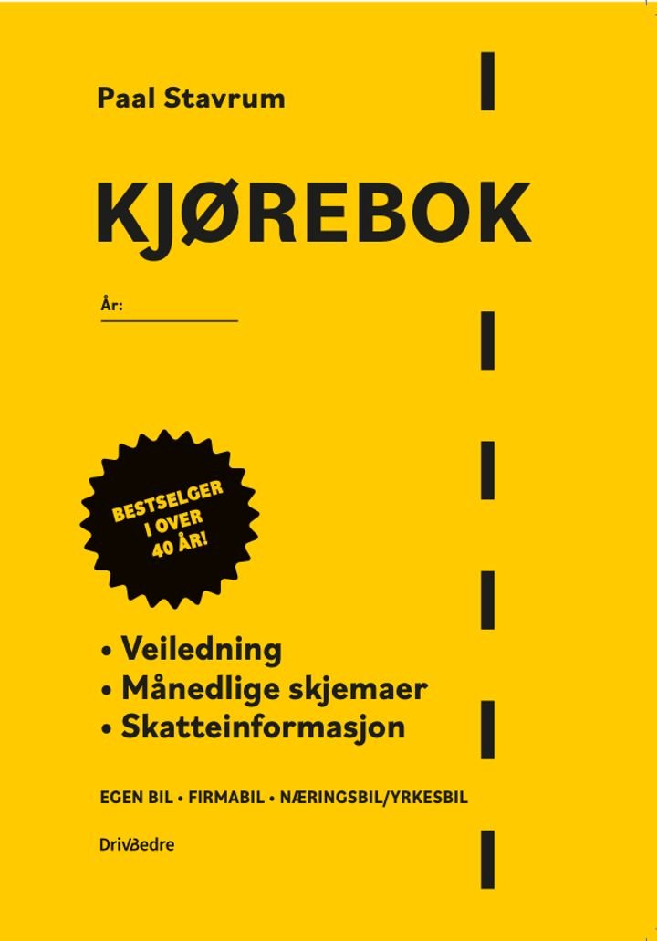 Kjørebok - veiledning, månedlige skjemaer, skatteinformasjon : egen bil, firmabil, næringsbil/yrkesbil