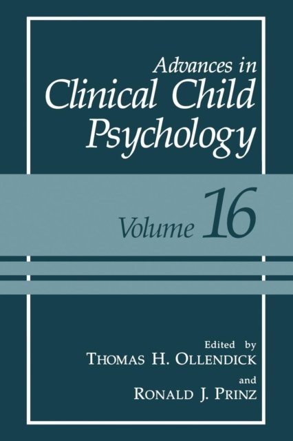 Advances in Clinical Child Psychology