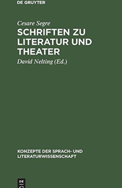 Schriften zu Literatur und Theater