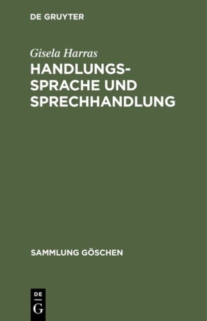 Handlungssprache Und Sprechhandlung