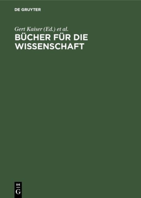 Bucher Fur Die Wissenschaft