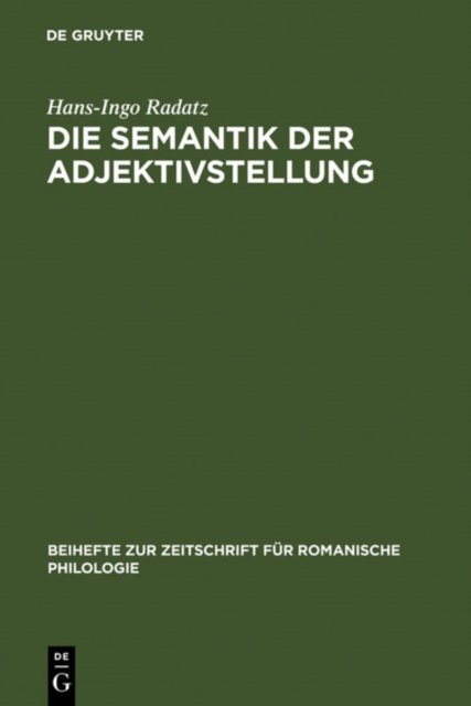Die Semantik Der Adjektivstellung