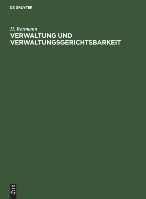 Verwaltung Und Verwaltungsgerichtsbarkeit