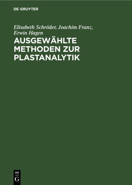 Ausgewahlte Methoden Zur Plastanalytik